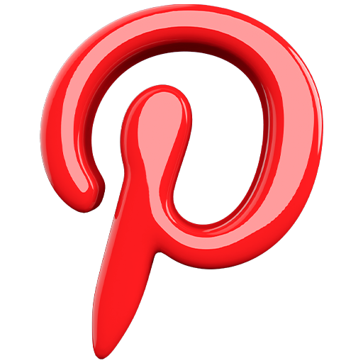 Pinterest Icon 3D
